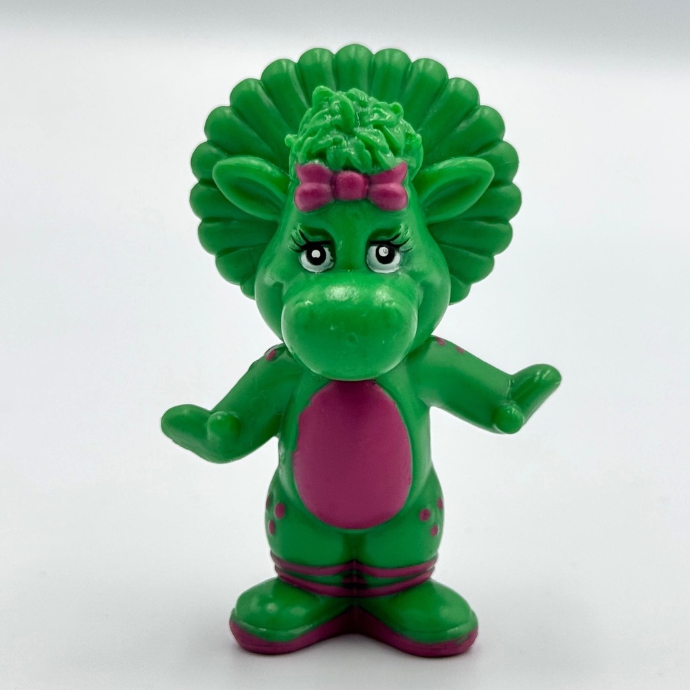 Barney & Friends Baby Bop 2007 Figure 2.75 in Green Dinosaur Pink Bow